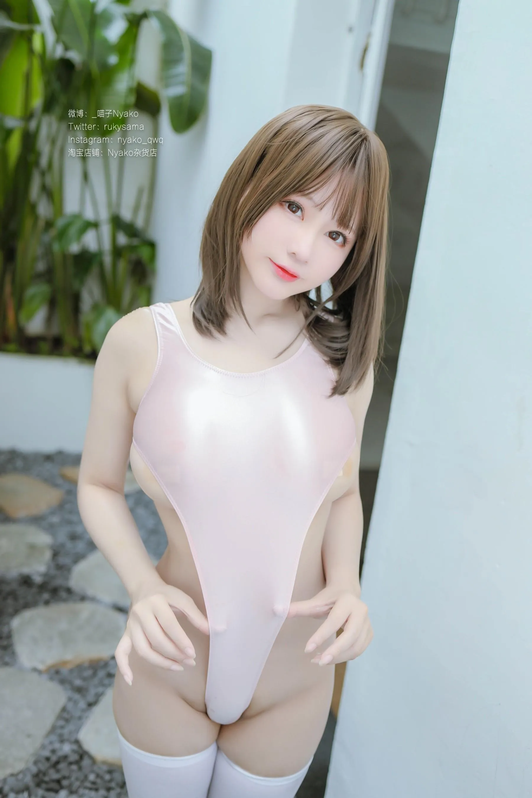 Nyako喵子 – NO.63 粉色高叉竞泳-粉色高叉竞泳 [85P]插图4